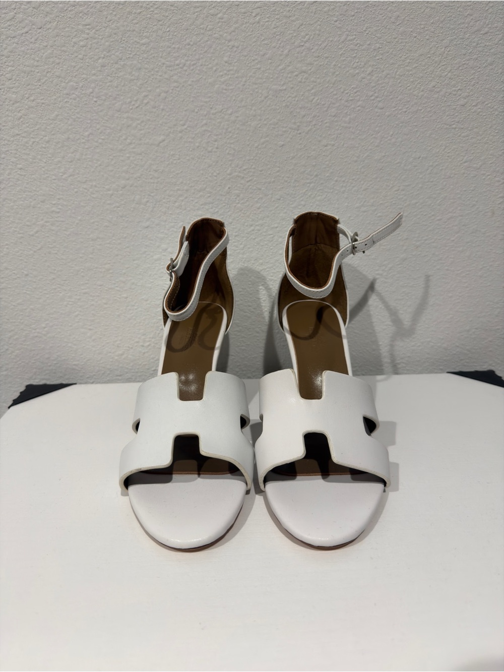 White Women's Ankle-Strap Sandals